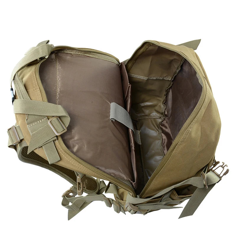 40L Camping Backpack, Tactical Molle Rucksack, Reflective Hiking & Fishing Bag