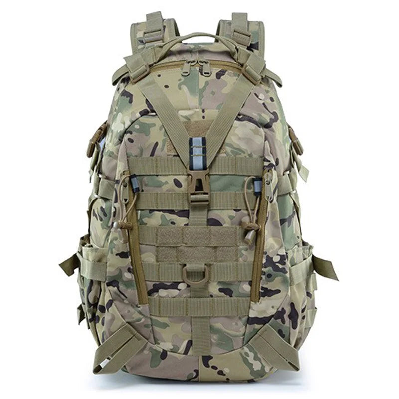 40L Camping Backpack, Tactical Molle Rucksack, Reflective Hiking & Fishing Bag