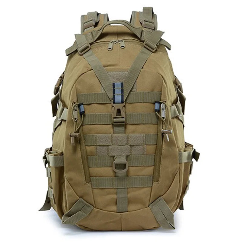 40L Camping Backpack, Tactical Molle Rucksack, Reflective Hiking & Fishing Bag