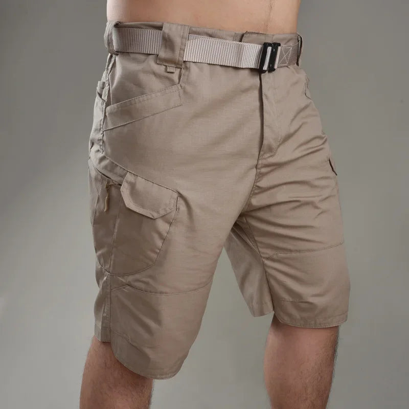 Sommer Herren Cargo Shorts – Kordelzug Taktische Lockere Shorts, Bedruckte Jogging Shorts für Männer