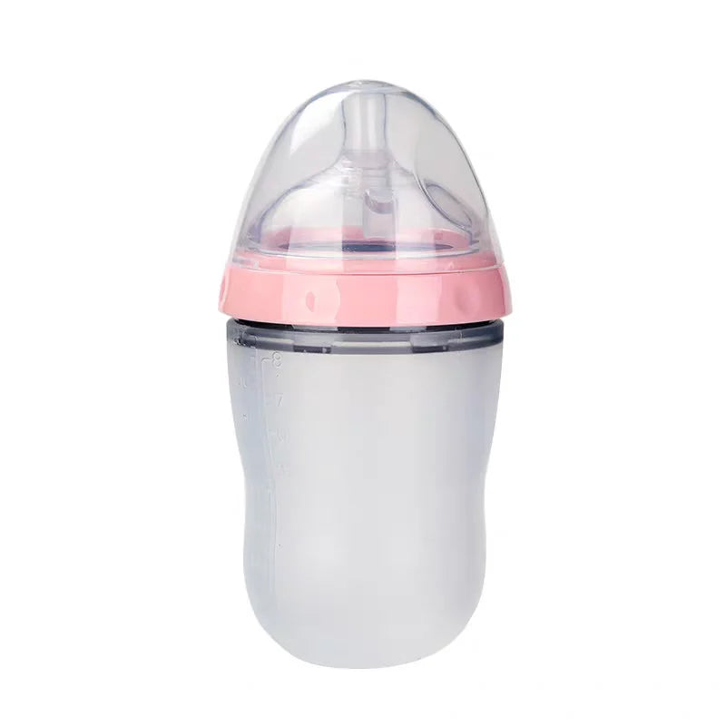 150ml/240ml Nano-Silikon-Babyflasche – Brustähnlich, Weich, Farboptionen