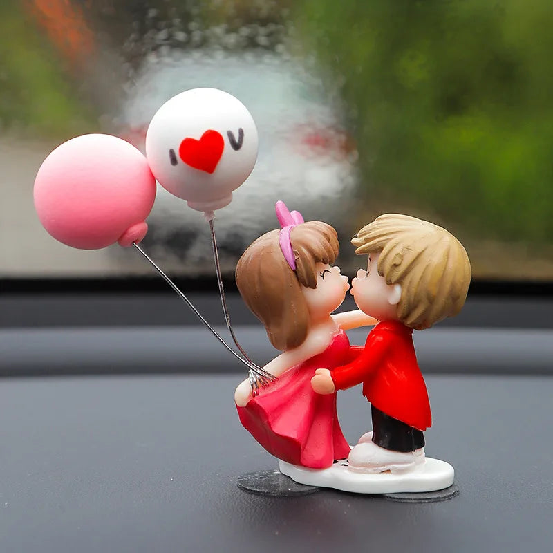 Auto Zubehör Kawaii Paar Figuren Luftballon Dekoration