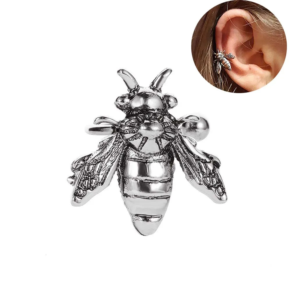 1Stk Punk Rock Edelstahl Hoop Cuff Ohrring – Unisex Runde Clip für Herren & Damen