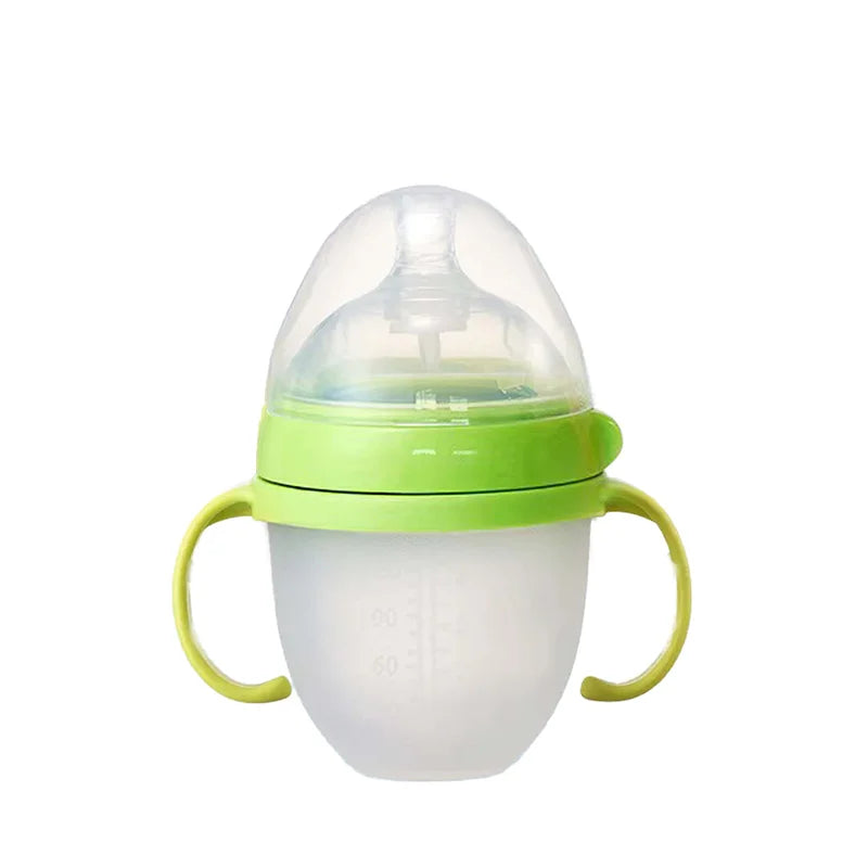 150ml/240ml Nano-Silikon-Babyflasche – Brustähnlich, Weich, Farboptionen
