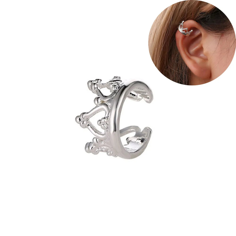 1Stk Punk Rock Edelstahl Hoop Cuff Ohrring – Unisex Runde Clip für Herren & Damen