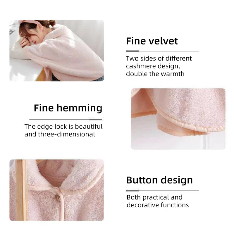 Damen Plüsch-Schal – Warmer dicker Umhang für Herbst & Winter