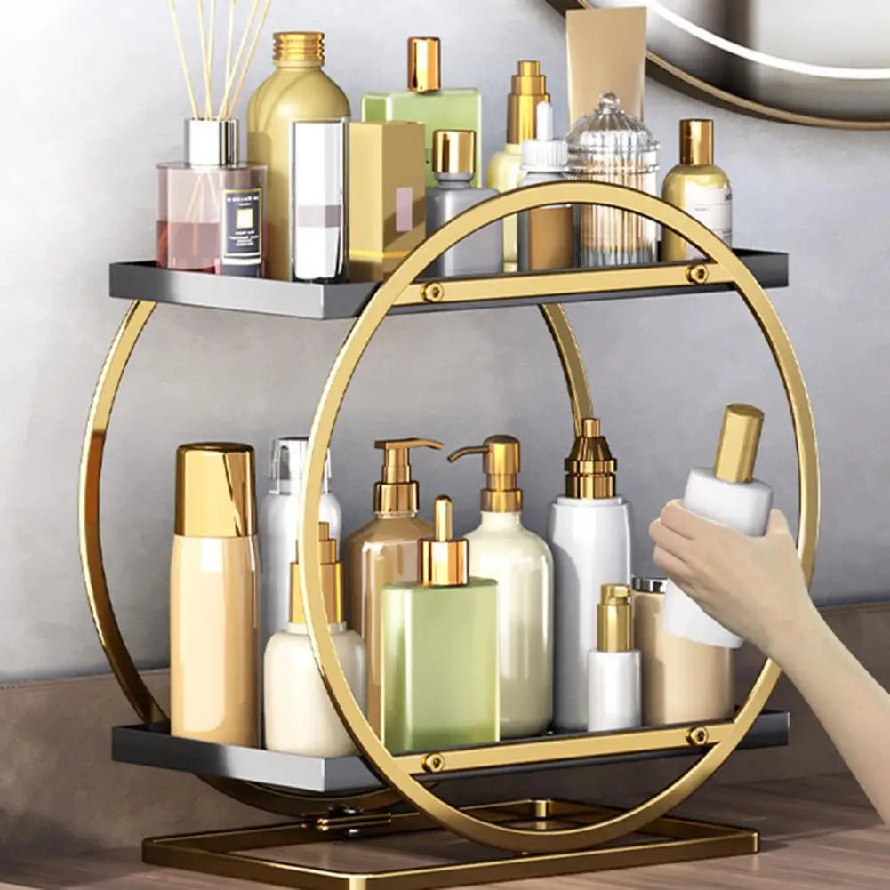 2-stöckiger Aufbewahrungsregal – Große Kapazität, Make-up Organizer für Bad und Theke