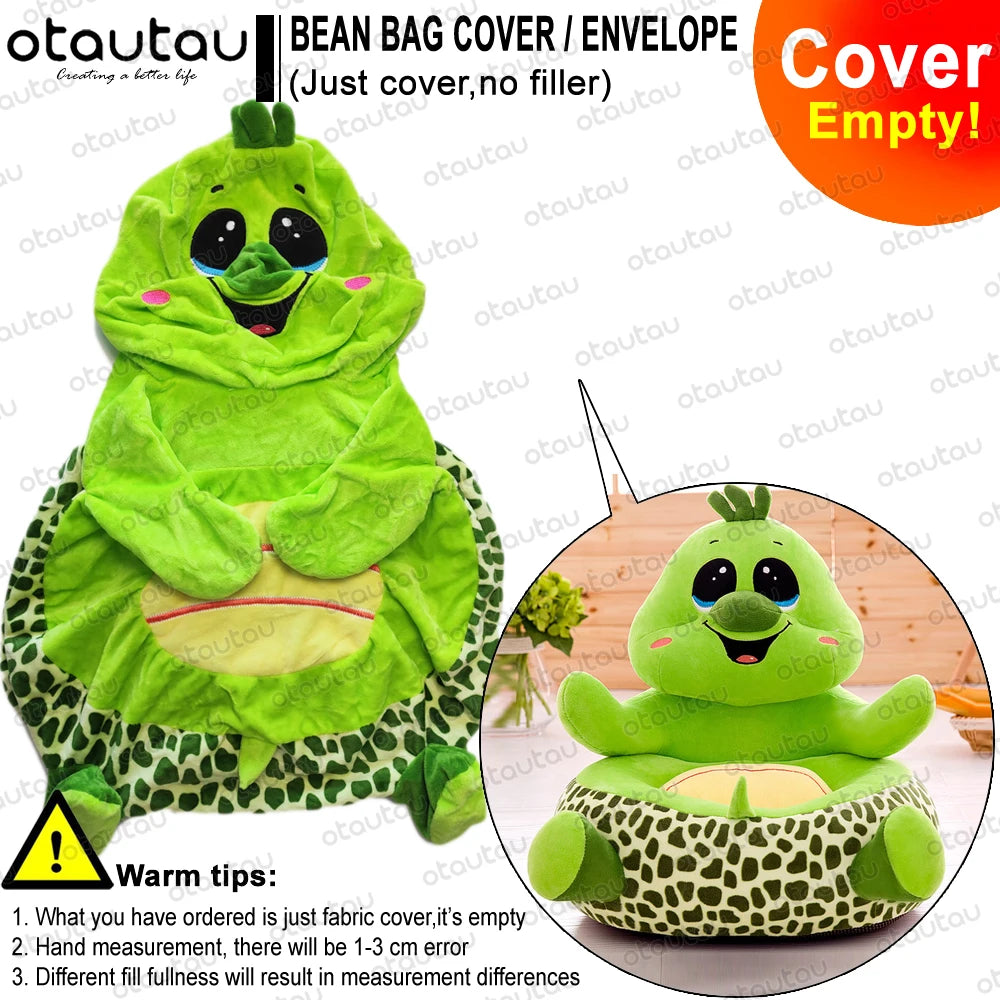 Kinder Cartoon Beanbag Sessel mit Bezug, Ohne Füllung, Flauschiger Gaming Stuhl