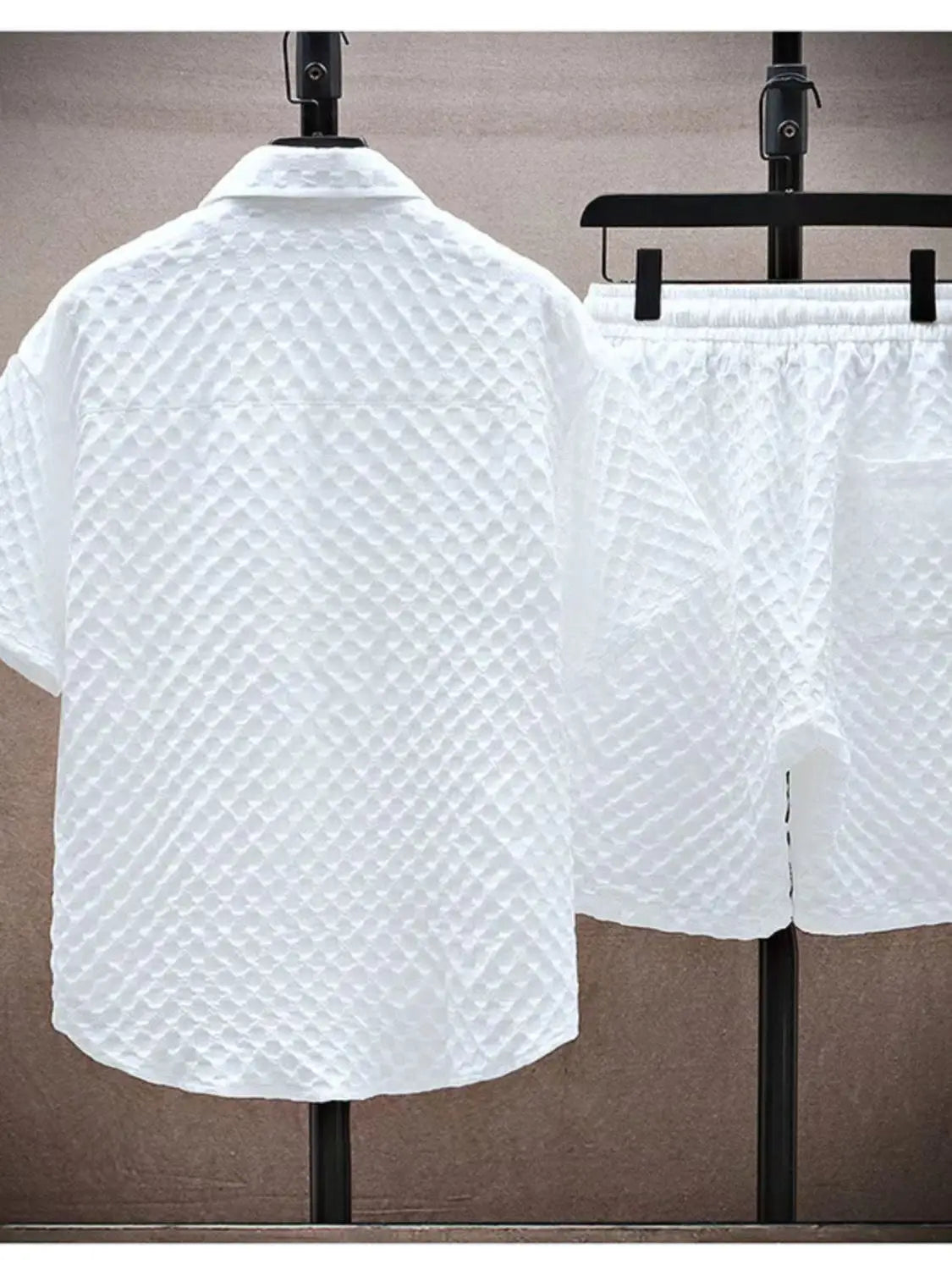 Sommer Herren Set – Oversize Karo Hemd & Shorts