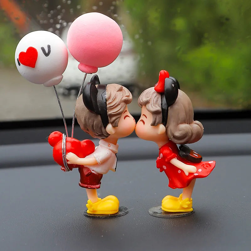 Auto Zubehör Kawaii Paar Figuren Luftballon Dekoration
