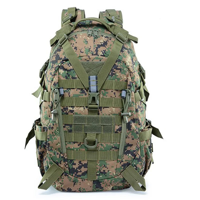 40L Camping Backpack, Tactical Molle Rucksack, Reflective Hiking & Fishing Bag