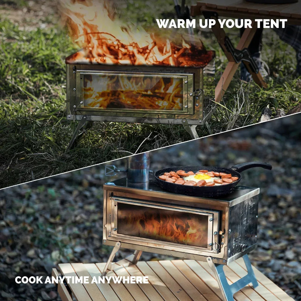 CHANGE MOORE Faltbarer Outdoor-Holzofen für Wintercamping