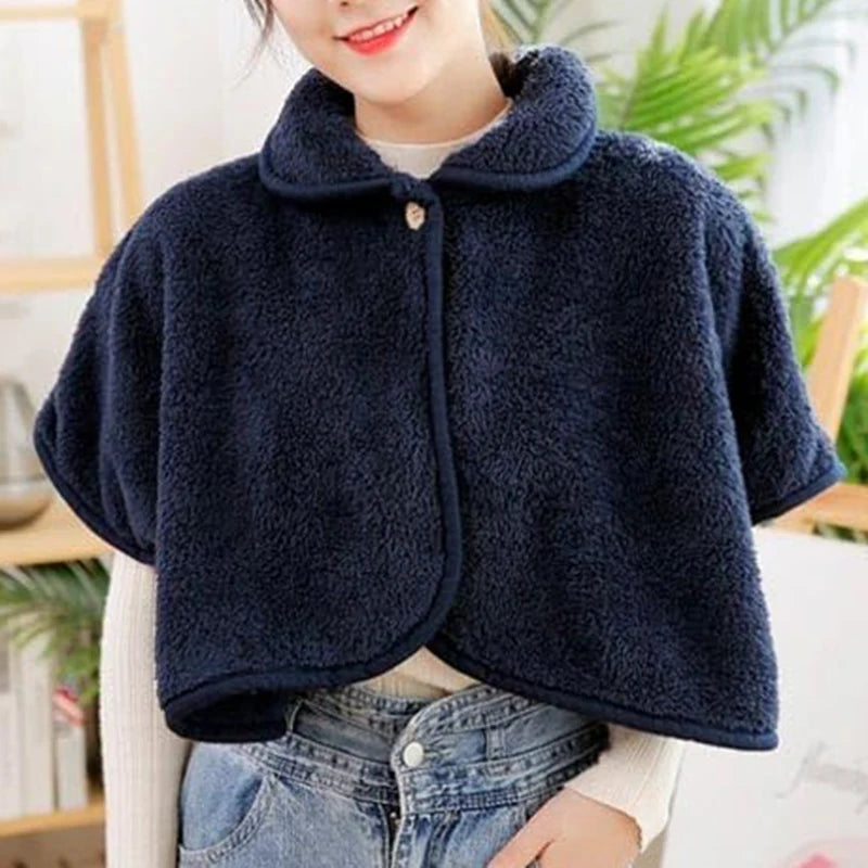 Damen Plüsch-Schal – Warmer dicker Umhang für Herbst & Winter