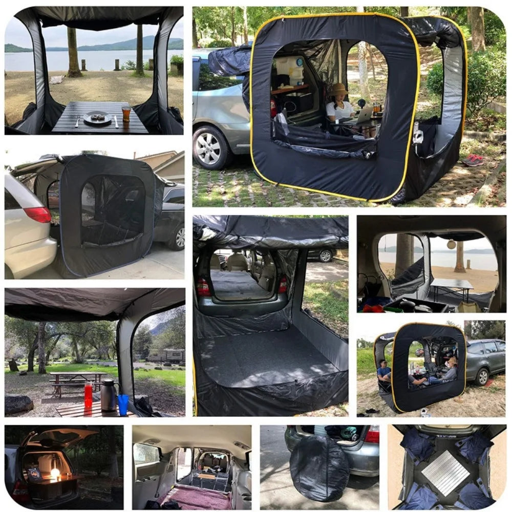 Auto Heckzelt Pop-Up für 4-6 Personen – Wasserdichtes Campingzelt mit Moskitonetz