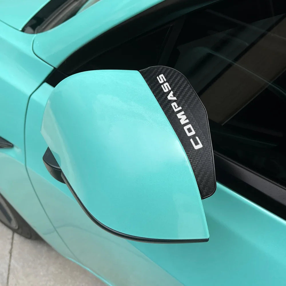 Regenabweiser-Abdeckung für Auto-Rückspiegel, passend für Jeep Renegade, Wrangler, Cherokee, Compass und mehr