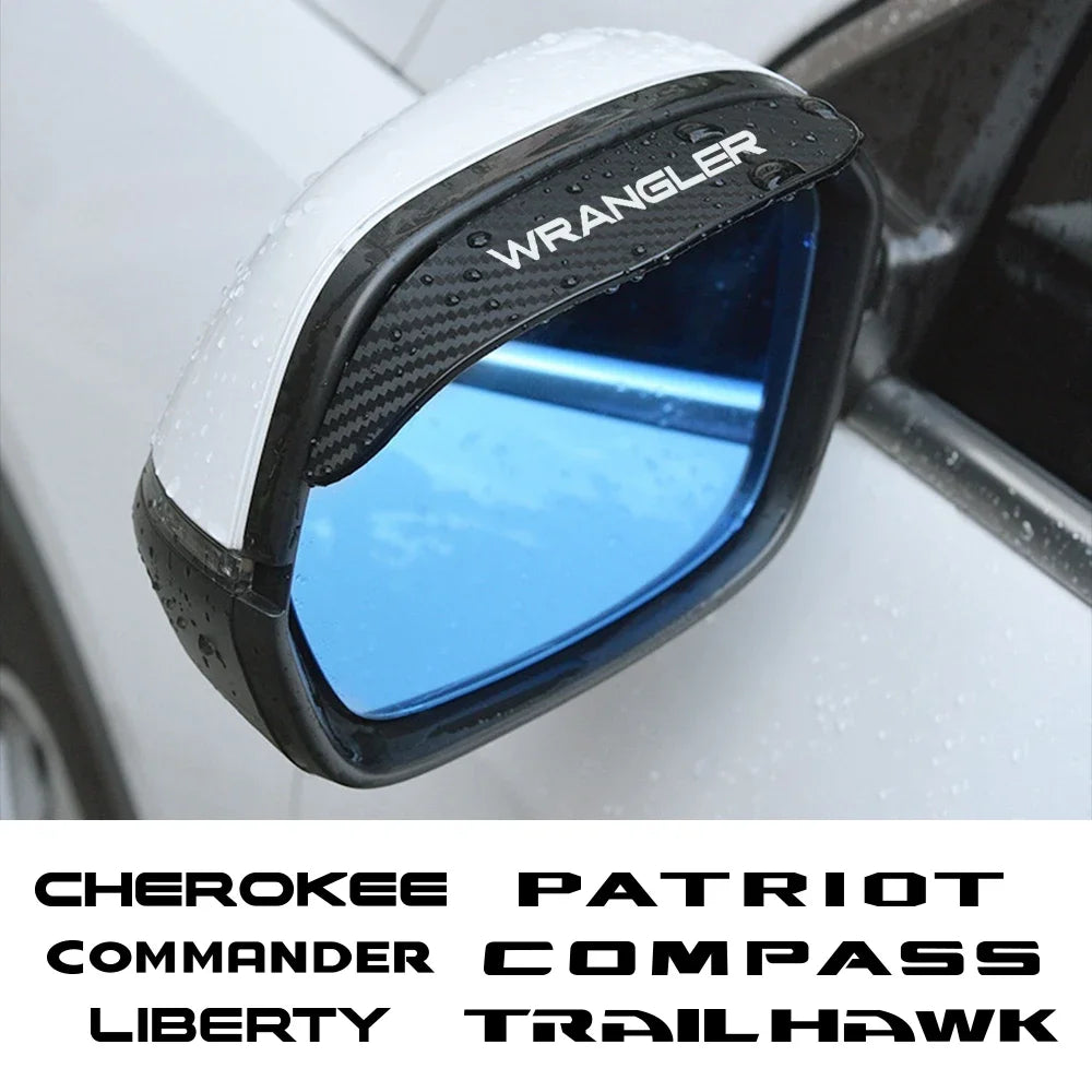 Regenabweiser-Abdeckung für Auto-Rückspiegel, passend für Jeep Renegade, Wrangler, Cherokee, Compass und mehr