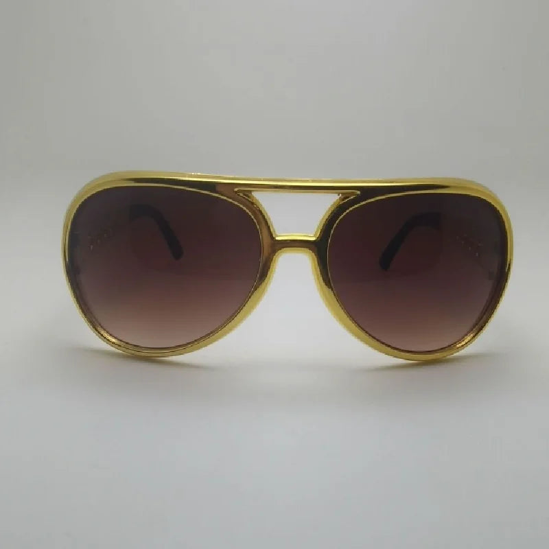 Elvis Presley Sonnenbrille – Elektroplattierte, bunte Festival-Partybrille