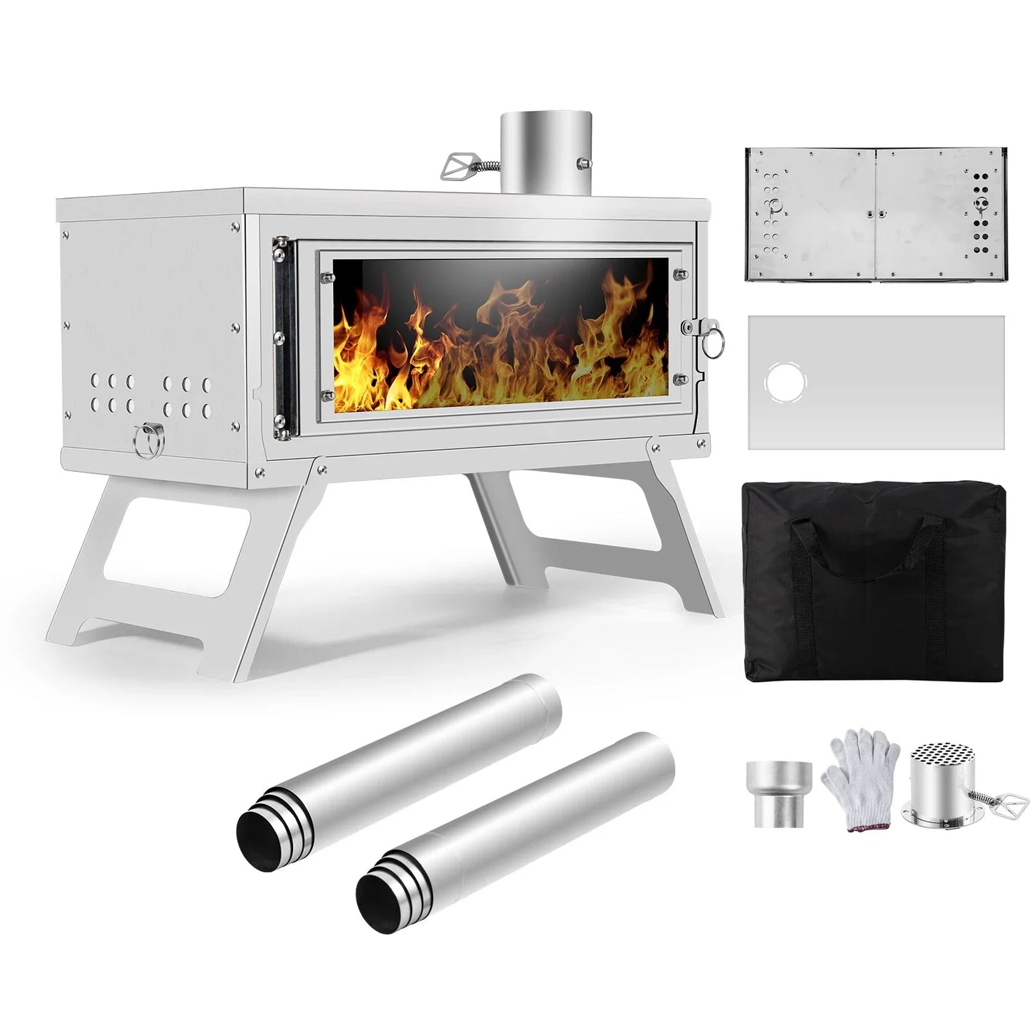 CHANGE MOORE Faltbarer Outdoor-Holzofen für Wintercamping