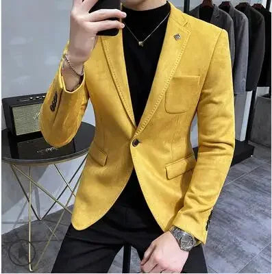 Modischer Herren Samt Blazer Herbst Winter Plus Size 2025