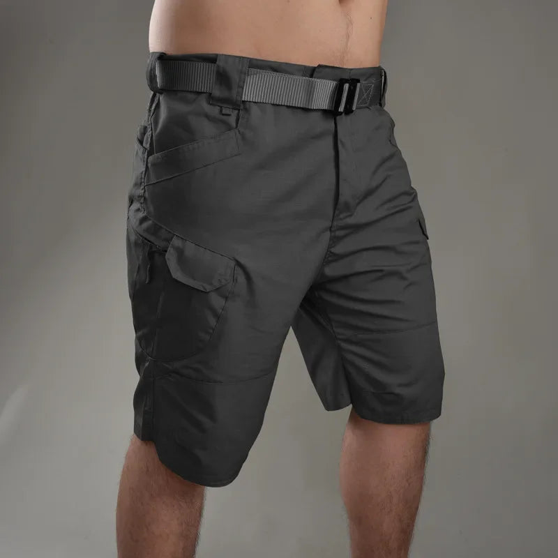 Sommer Herren Cargo Shorts – Kordelzug Taktische Lockere Shorts, Bedruckte Jogging Shorts für Männer