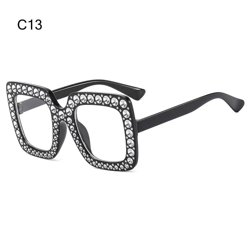 Luxus Kinder-Sonnenbrille für Jungen & Mädchen, glänzende Strasssteine, quadratische UV400 Brille