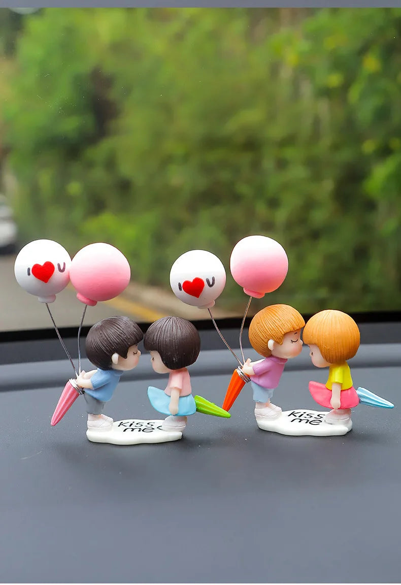 Auto Zubehör Kawaii Paar Figuren Luftballon Dekoration