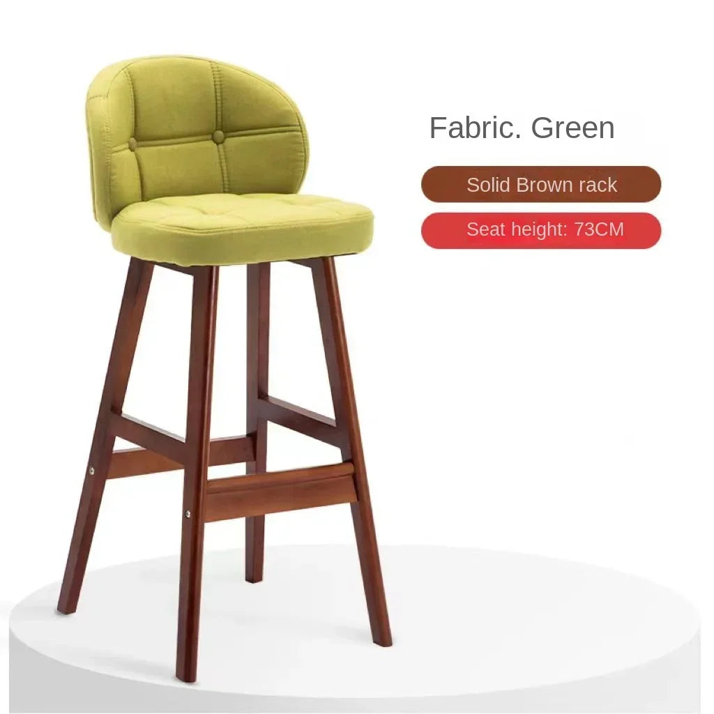 High Stool Barhocker aus Massivholz im modernen Stil