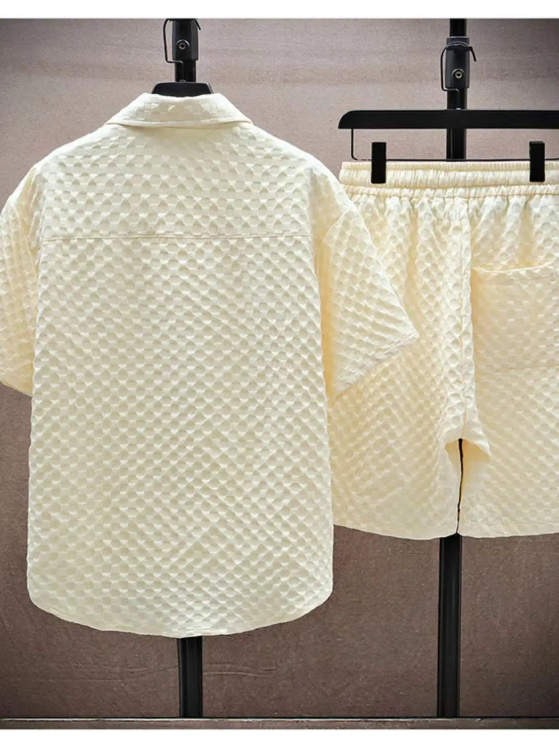 Sommer Herren Set – Oversize Karo Hemd & Shorts