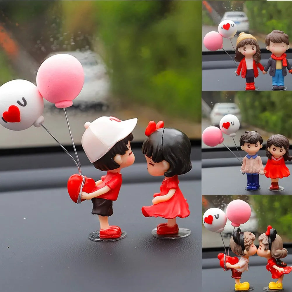 Auto Zubehör Kawaii Paar Figuren Luftballon Dekoration