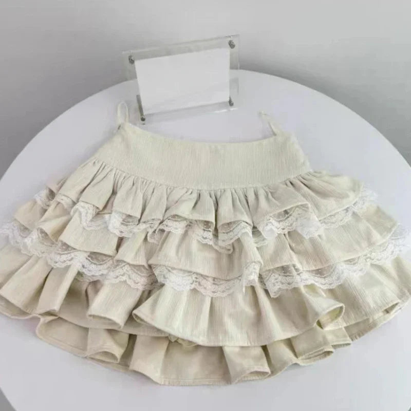 Winter Kawaii 2-teiliger Set Off-Shoulder Top & Mini Rock