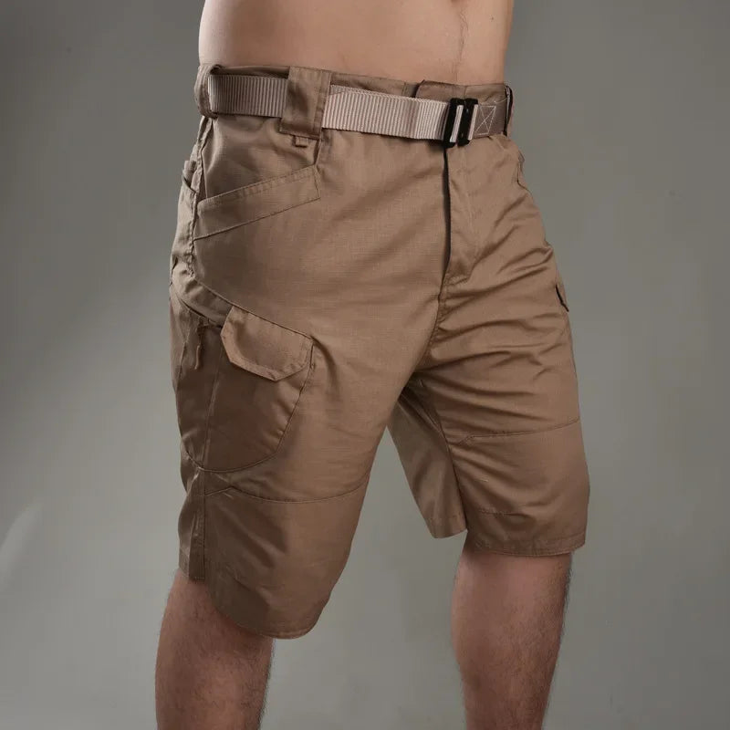 Sommer Herren Cargo Shorts – Kordelzug Taktische Lockere Shorts, Bedruckte Jogging Shorts für Männer