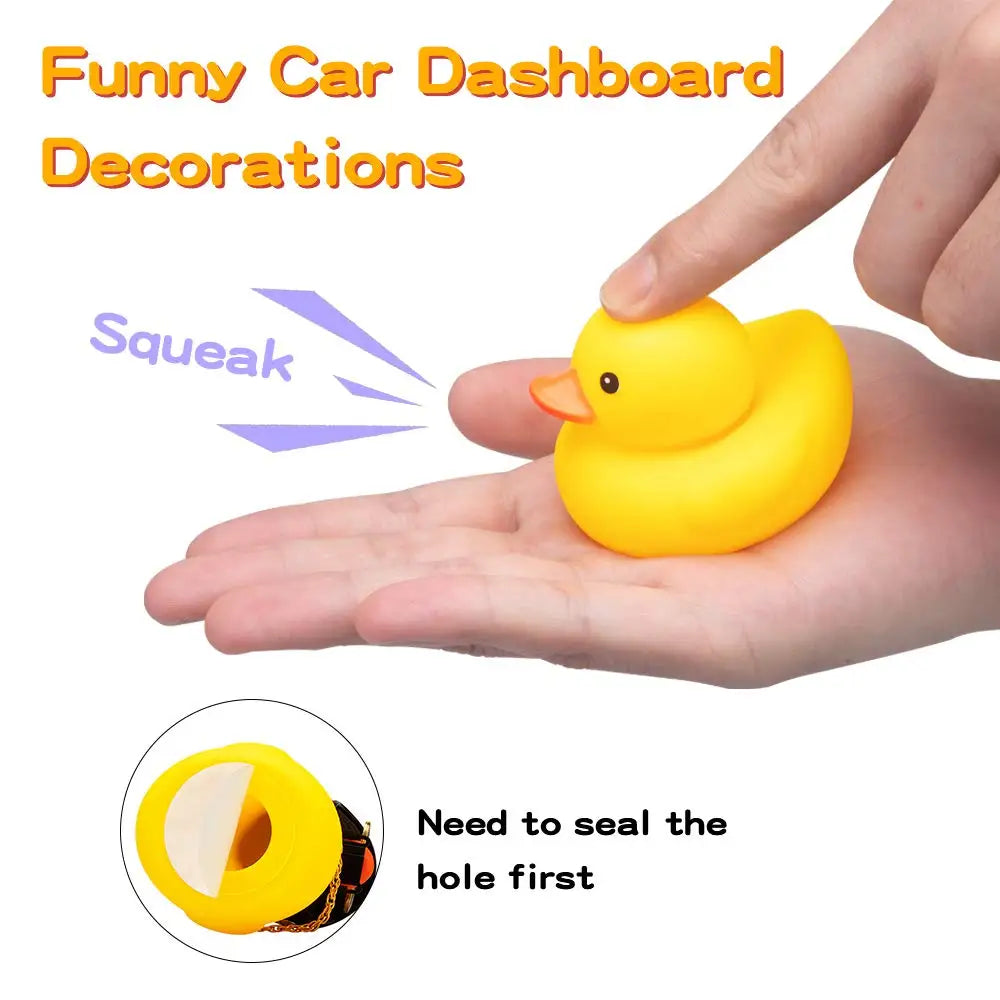 Halloween Duck Car Pendant – Yellow Duck with Helmet, Broken Wind, Bike Accessory.