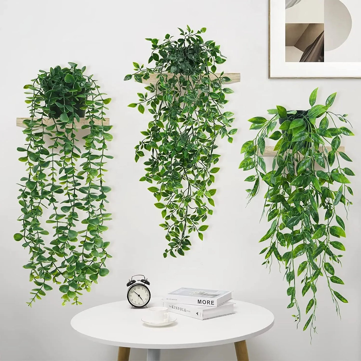 Künstlicher Monstera-Baum mit hängenden Bohnenkapseln – Topfgrün für Innen- und Außendekoration