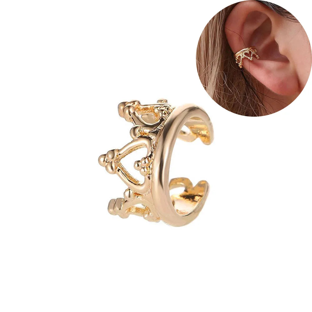 1Stk Punk Rock Edelstahl Hoop Cuff Ohrring – Unisex Runde Clip für Herren & Damen