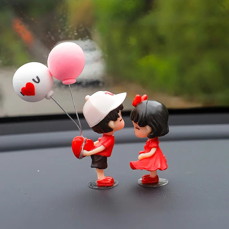 Auto Zubehör Kawaii Paar Figuren Luftballon Dekoration