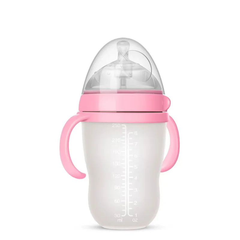 150ml/240ml Nano-Silikon-Babyflasche – Brustähnlich, Weich, Farboptionen