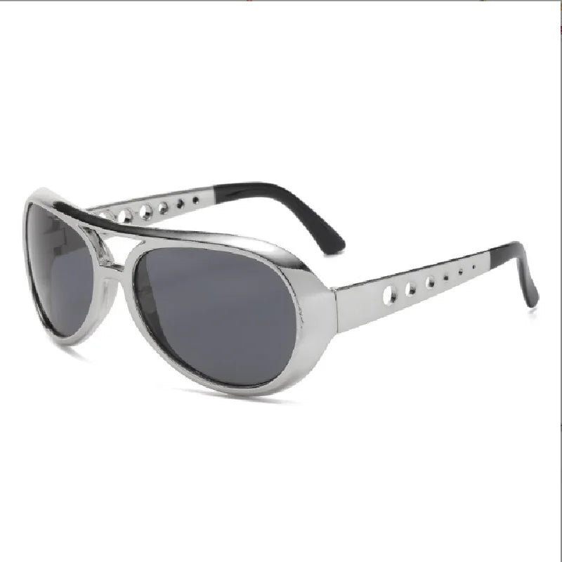 Elvis Presley Sonnenbrille – Elektroplattierte, bunte Festival-Partybrille