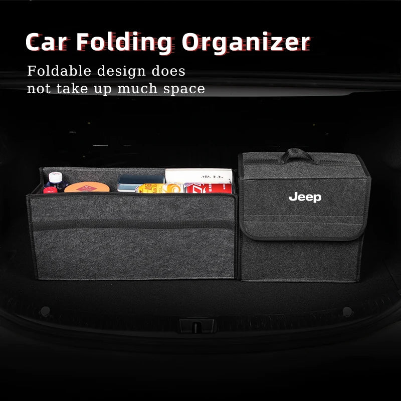 Faltbarer Kofferraum-Organizer – Aufbewahrungsbox für Jeep Grand Cherokee, Compass, Patriot, Renegade, Liberty