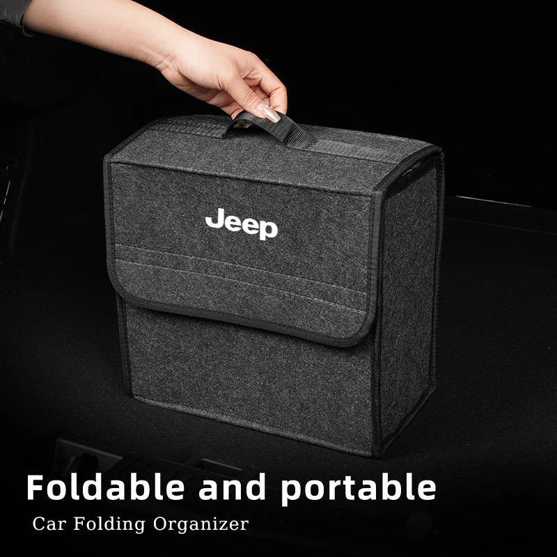 Faltbarer Kofferraum-Organizer – Aufbewahrungsbox für Jeep Grand Cherokee, Compass, Patriot, Renegade, Liberty