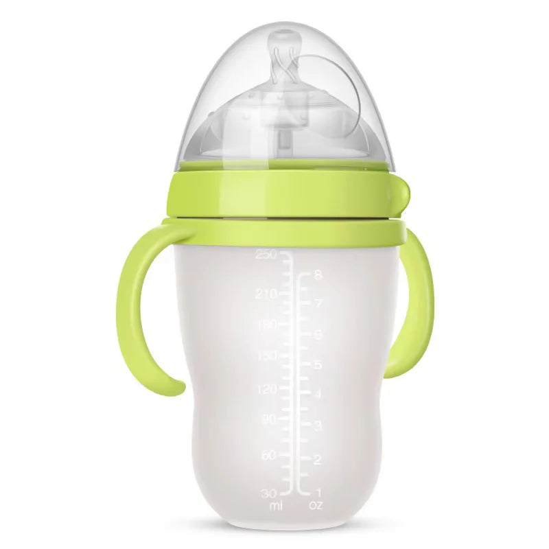 150ml/240ml Nano-Silikon-Babyflasche – Brustähnlich, Weich, Farboptionen