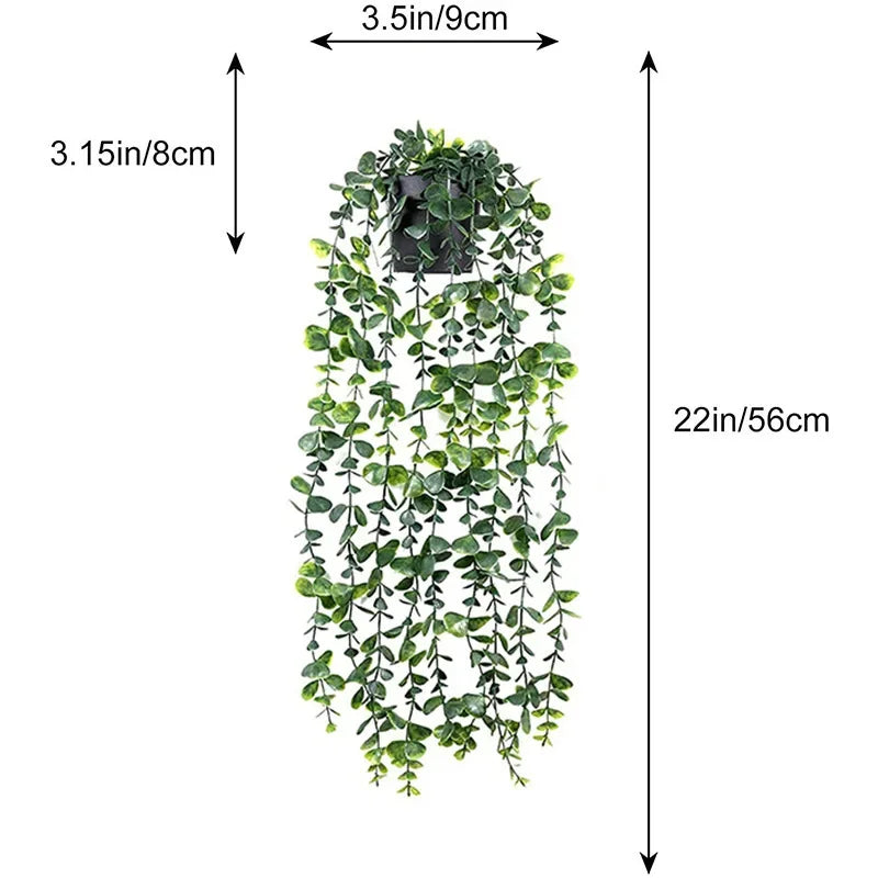 Künstlicher Monstera-Baum mit hängenden Bohnenkapseln – Topfgrün für Innen- und Außendekoration