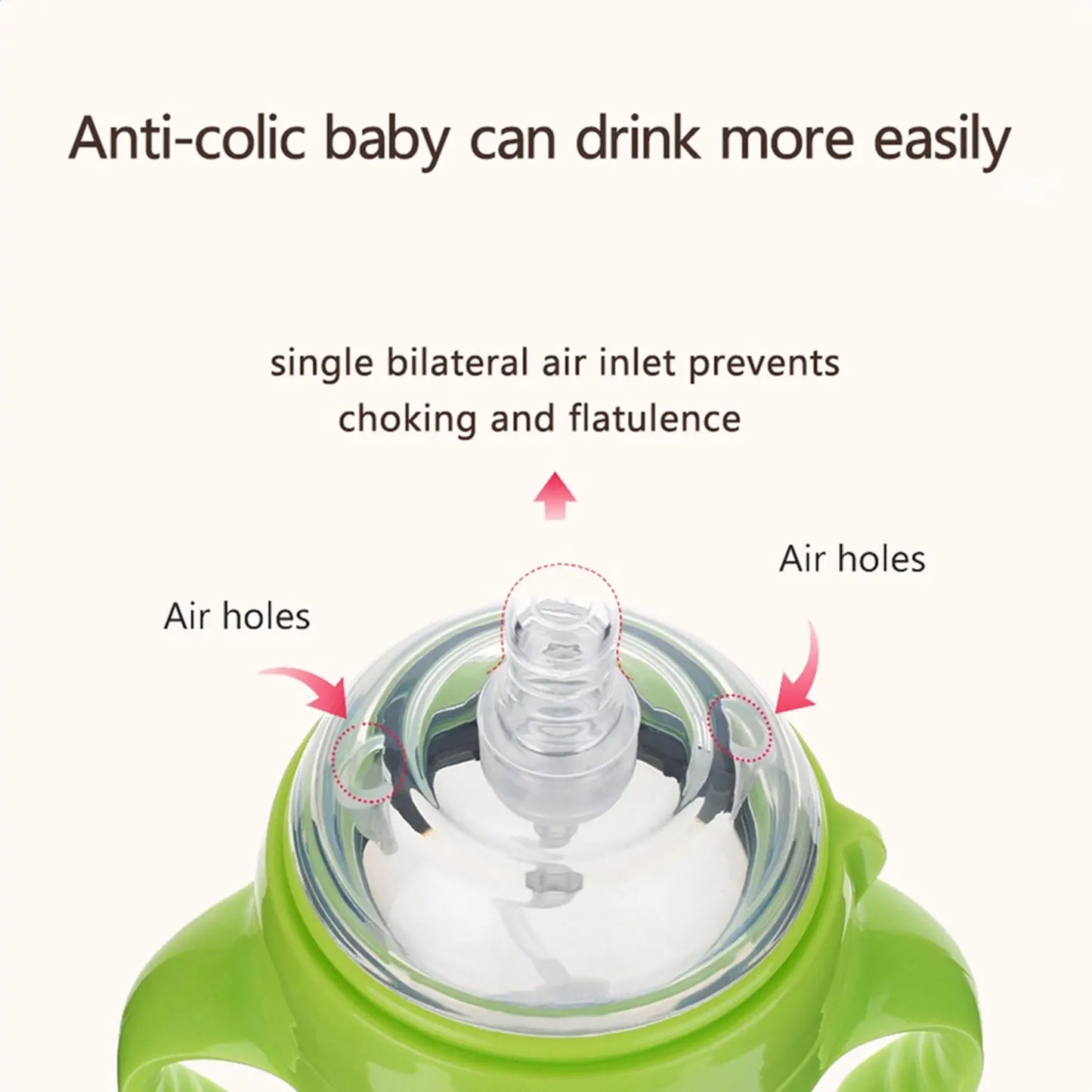 150ml/240ml Nano-Silikon-Babyflasche – Brustähnlich, Weich, Farboptionen