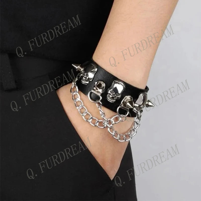 Gay Goth Pastell PU Leder Gurt-Bondage für Männer