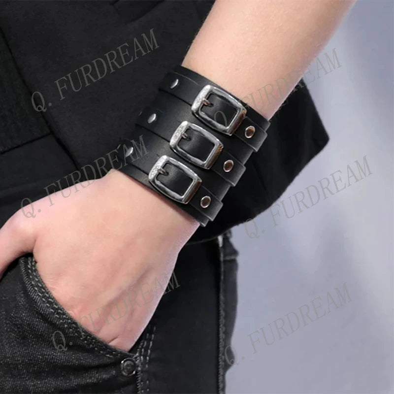 Gay Goth Pastell PU Leder Gurt-Bondage für Männer
