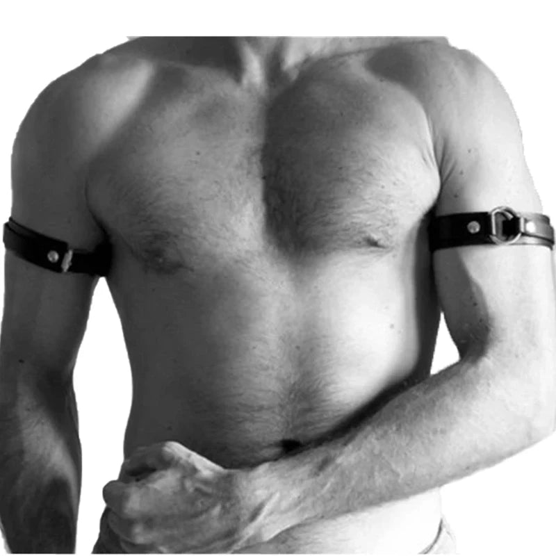 Gay Goth Pastell PU Leder Gurt-Bondage für Männer