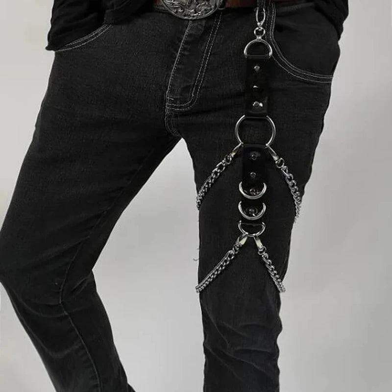 Gay Goth Pastell PU Leder Gurt-Bondage für Männer