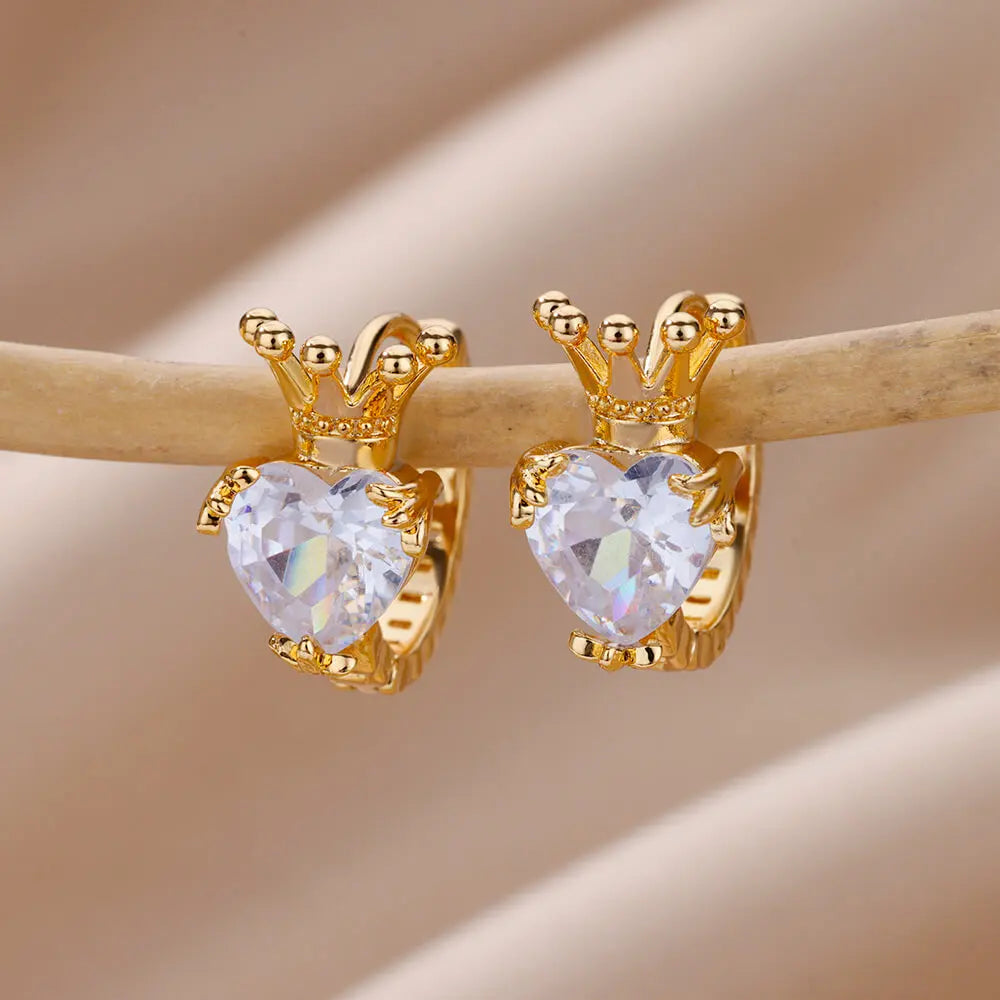 Achtzackige Sternohrringe aus Edelstahl – Schmuck für Damen