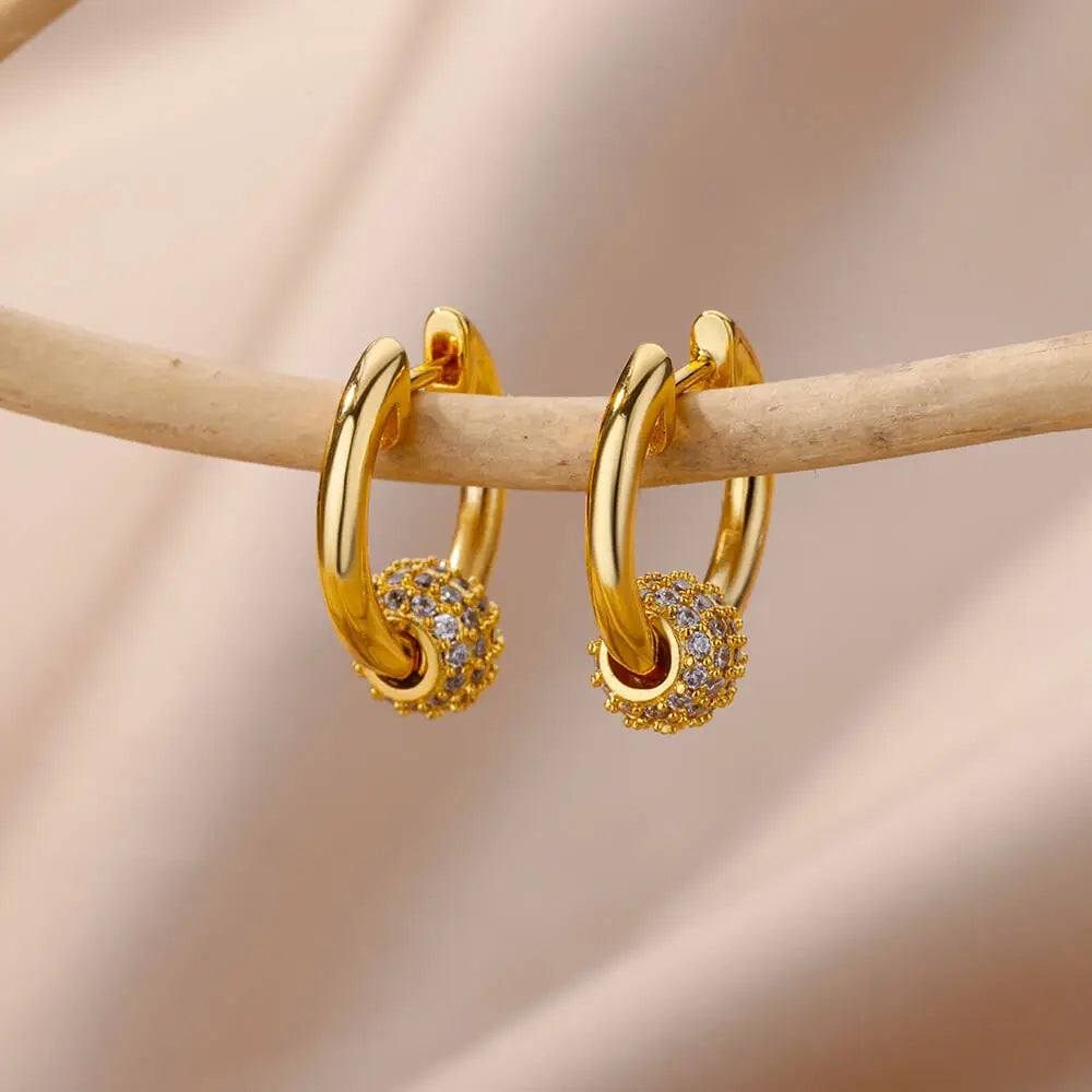 Achtzackige Sternohrringe aus Edelstahl – Schmuck für Damen