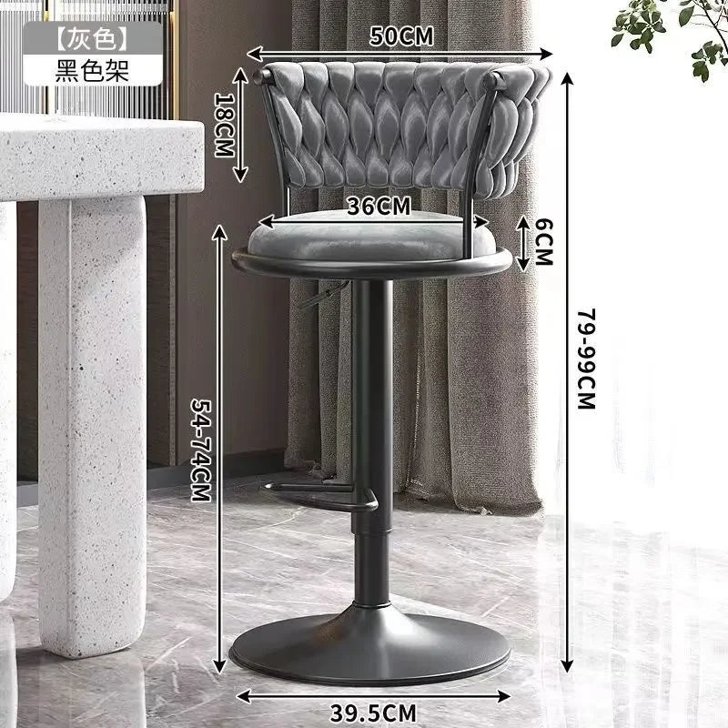 Luxuriöser Barhocker mit Dreh- und Hebefunktion