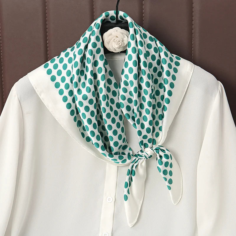 Luxuriöser Bedruckter Satin Seiden Quadrat Schal – Mode Schal, Hijab, Haarband für Damen